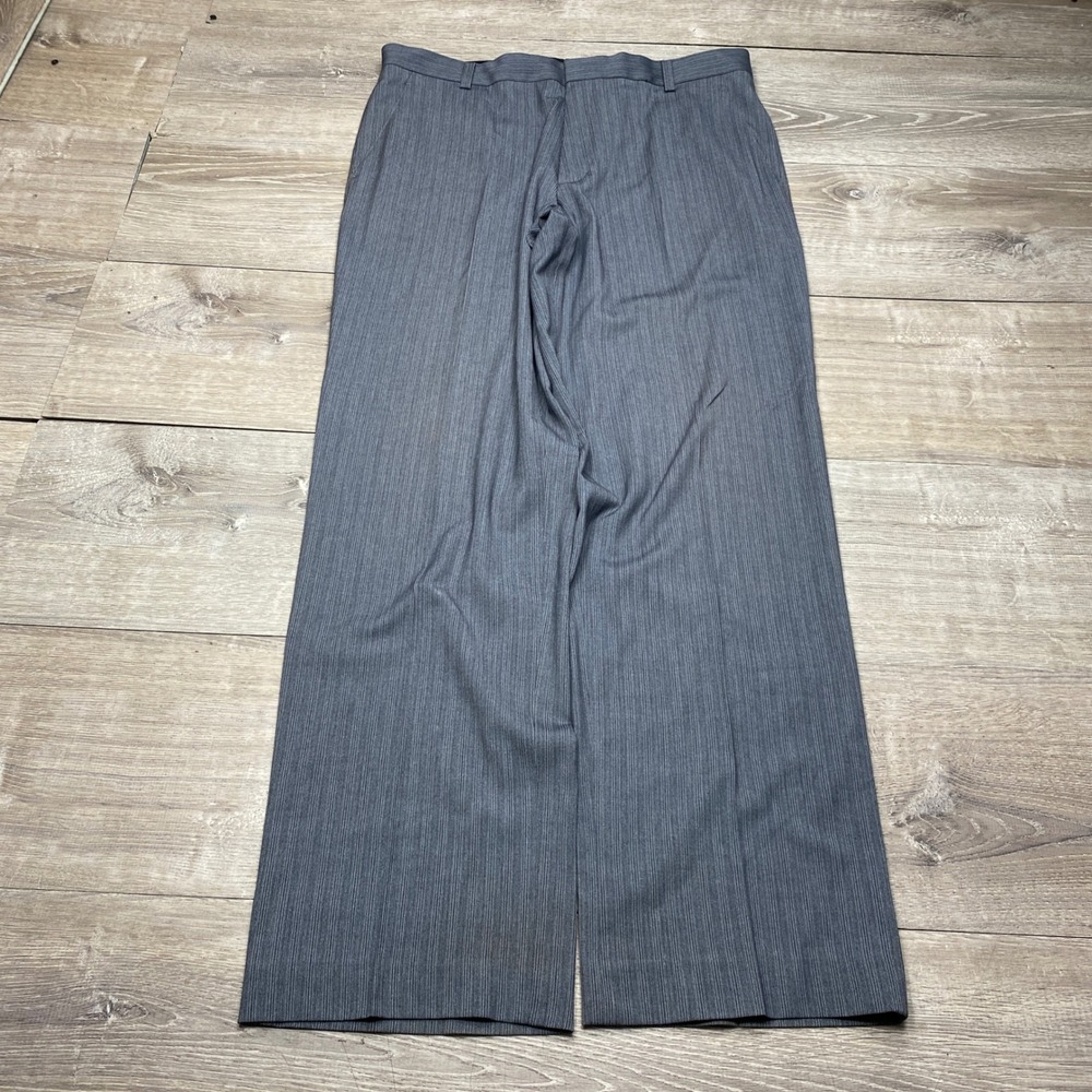 Nike Tiger Woods Collection Pants Mens 36x34 Grey Stripe Golf Trousers Wide